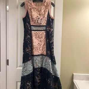 Elegant Lace Patchwork Dress